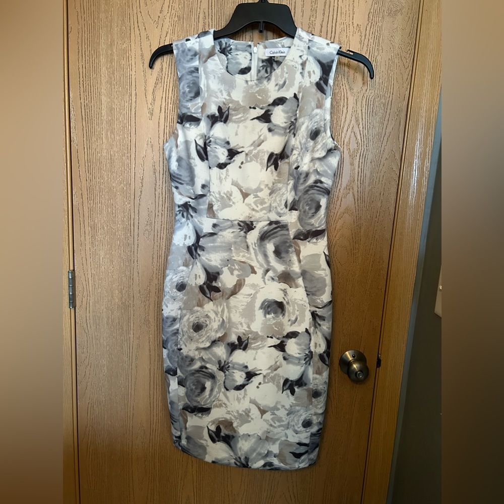 Calvin Klein Floral Shift Dress Size 6